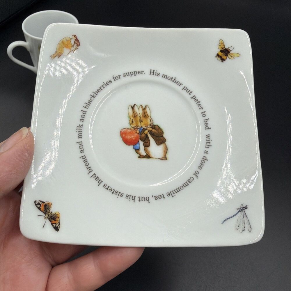 2010 Peter Rabbit Tea Party Set for Two Beatrix Potter. Made/England. Good Cond. - Picture 7 of 16